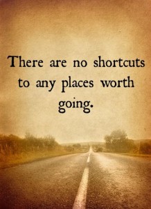 No shortcuts